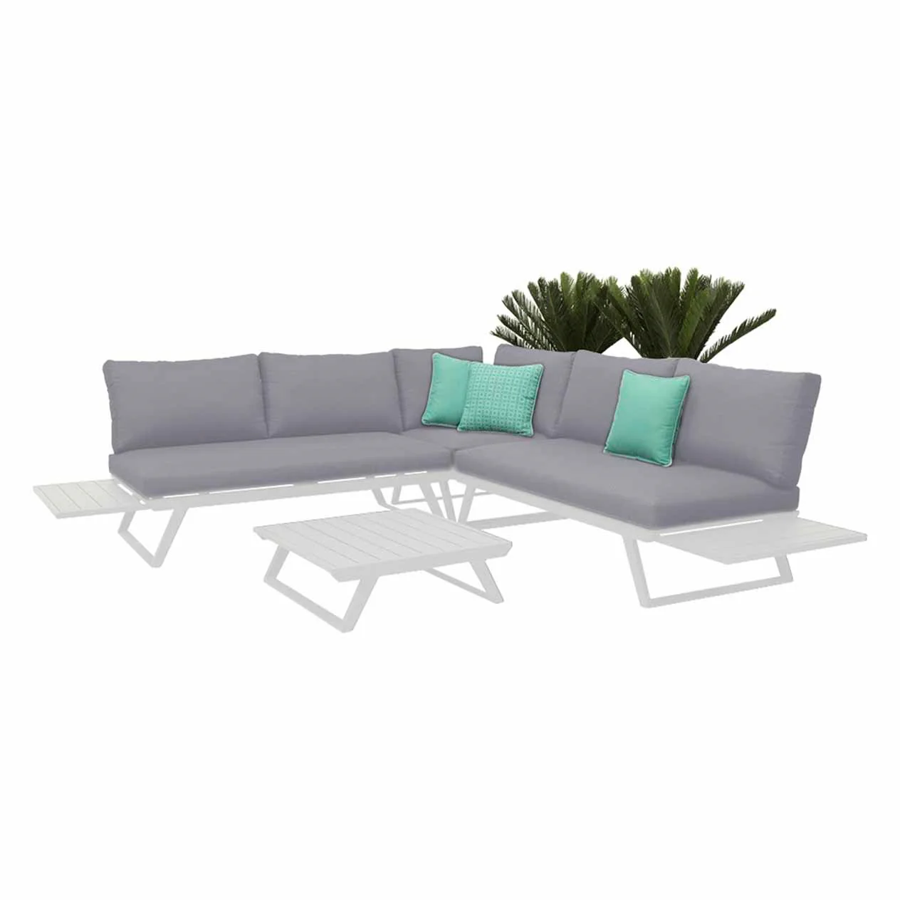 Yarra 5 Seater Outdoor Aluminium Lounge - Image 4