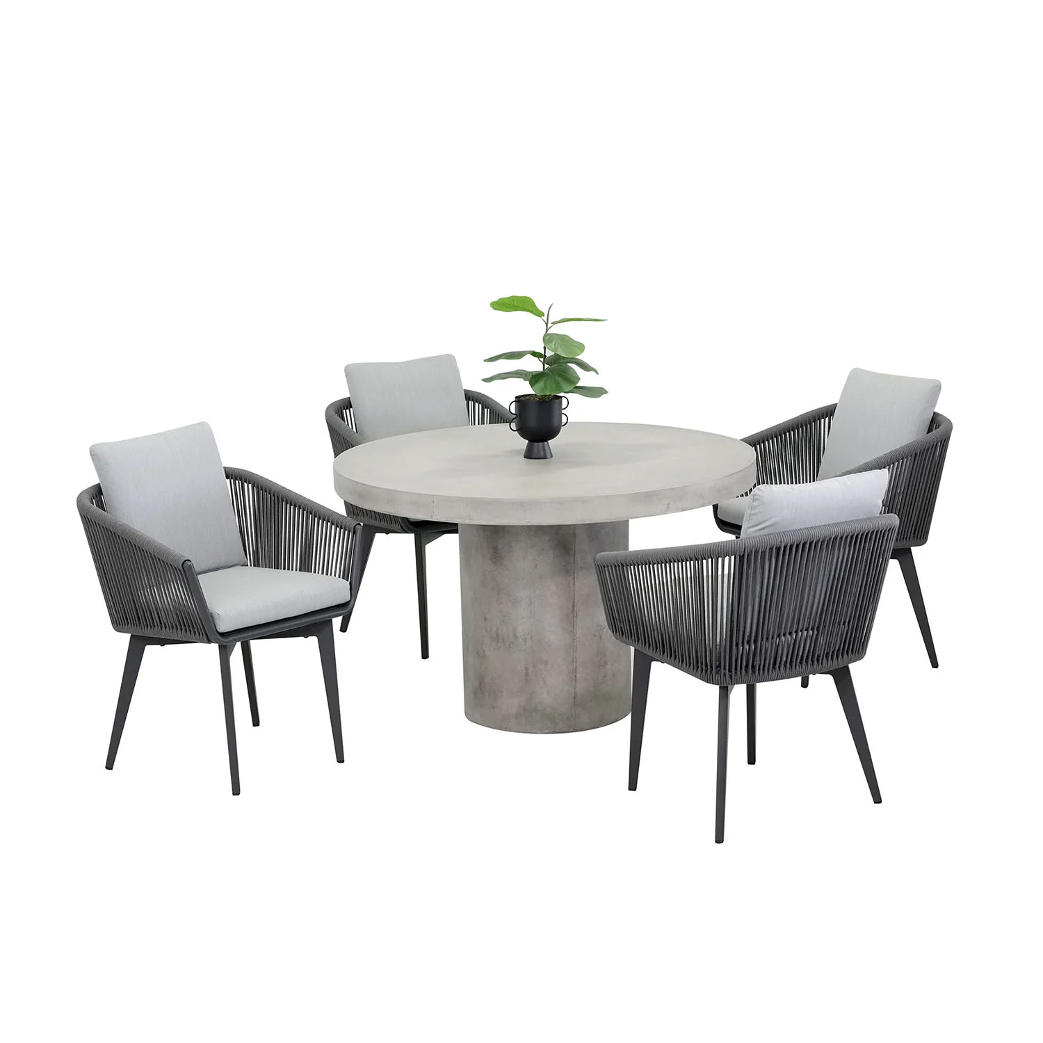Zen 120 cm Table Truro Chair Outdoor Dining Setting - Image 3