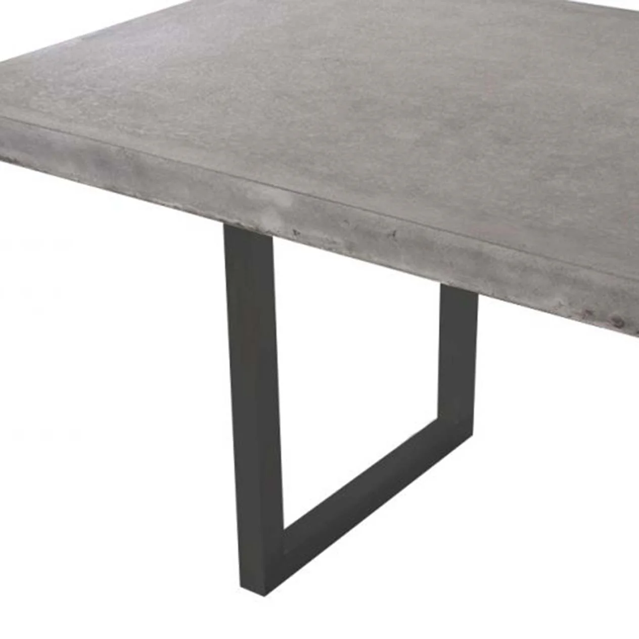 Zen Outdoor Concrete Dining Table With Stainless Steel U Shape Leg 300 cm - Image 4
