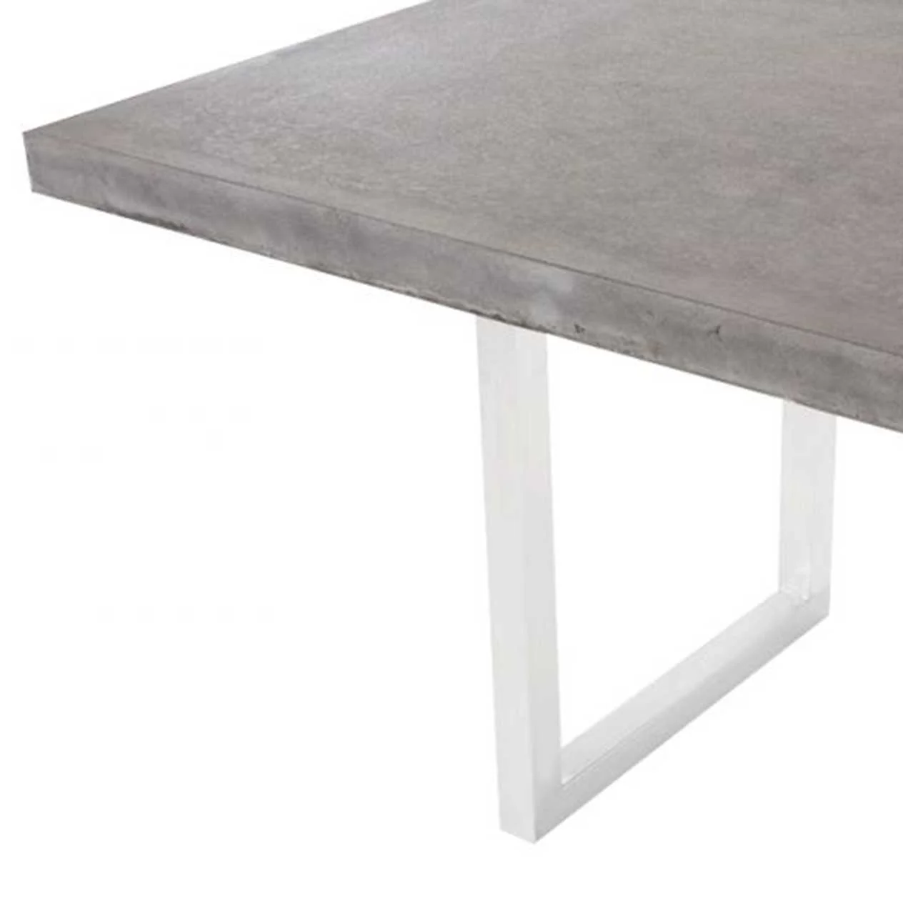 Zen Outdoor Concrete Dining Table With Stainless Steel U Shape Leg 300 cm - Image 5