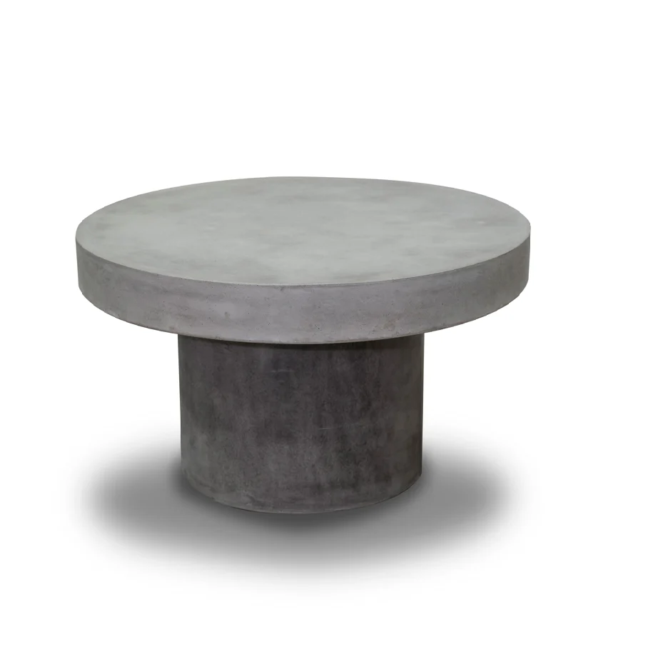 Zen Round Outdoor Concrete Round Coffee Table 66 cm - Image 3